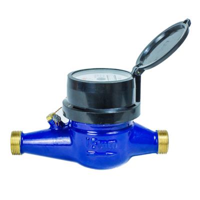 China China Water Meter Brass Multi Wheel Jet Guide Vane Dry Brass Body for sale