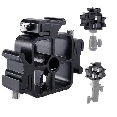 China Triple Hot Shoe Mount Camera AdjustableFlash Bracket for Speedlight Led Lights LED Monitors Microphones Studio Flash for sale