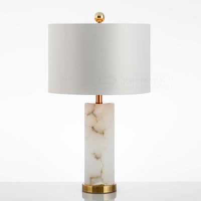 China American modern simple creative luxury marble desk lamp engineering hotel club bedside bedside living room ptable table lamp for sale