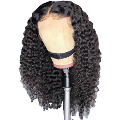 China Water Wave Deep Part 13x4 Lace Front Human Hair Wigs For Women Jerry Kinky Curly Glueless Brazilian Deep Remy Pre Plucked Bleached Knots for sale