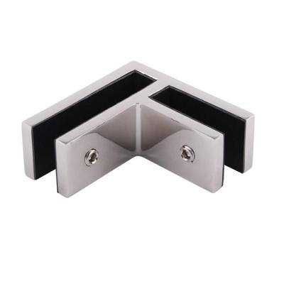 China New Design Railing Pool Fencing Hardware 90 Degree Glass Corner Connector 70*70*28MM for sale