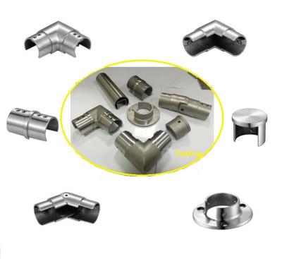 China SS304 / SS316L Stainless Steel Diameter 42.4 U Channel Tube Handrail Fittings for sale