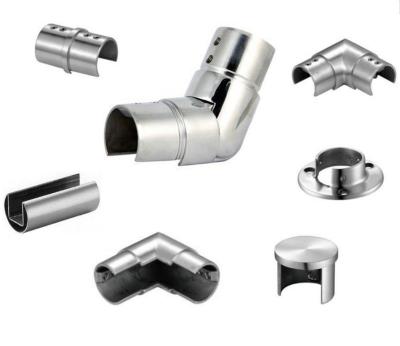 China Stainless Steel SS304 / SS316L 90 Degree Stainless Steel Railing Tube Elbows For 50.8 Slotted Tube for sale