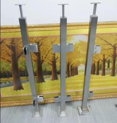 China Square Stainless Steel Balustrade Post for Balcony or Staircase Glass Balustrade Fencing 40*40 Balustrade System for sale