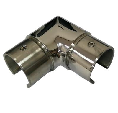 China Modern stainless steel slot tube fitting corner connector for top railing for sale