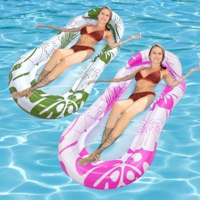 China Float row with net Wholesale OEM High Quality Mesh Pattern Float Adult Inflatable Floating Deck Chair Foldable Portable Hammock for sale