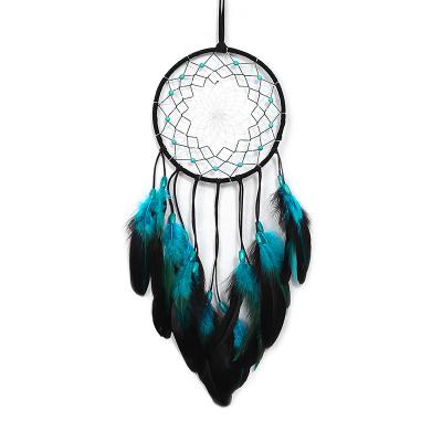 China Wholesale Minimalist Dream Decoration Feather Catcher Traditional Handmade Wind Chimes Hanging Dreamcatcher for sale