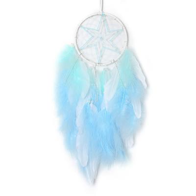 China Factory hot sales minimalist handmade dream catcher with light feather led dream catcher for kids gift for sale