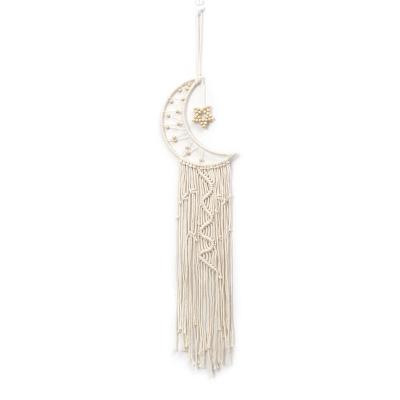 China New Bohemian Catcher Hot Selling White Dreamy Macrame Bedroom Bohemian Decor Handmade Tassel Creative Pendant for sale