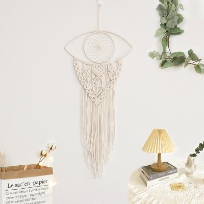 China Large Bohemian White Dreamy Catcher Tassel Decor Bedroom Macrame Wall Hanging Wholesale Bohemian Decor for sale