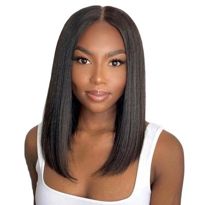 China King Beatty Hair Human Hair Wigs Nature Black Color 13*4*1 Bobo HD Color 13*4*1 Straight Transparent Hand Made 100% Hand Made Wig for sale