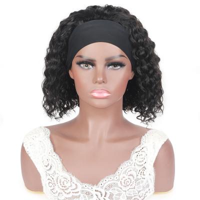 China Hot Sale Women Remy Brazilian Virgin Human Hair Wholesale Curly Curly Black and Wavy Curly Hair Wigs Custom Made Natural Brown Headband Wigs for sale