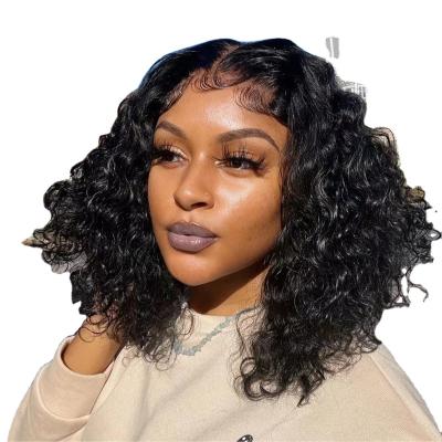 China Hot Selling Brazilian Raw Hair Wholesale Brazilian Water Wave 13*6 Transparent Swiss Headband Body Wave Lace Front Natural Color Water Wave Wig for sale