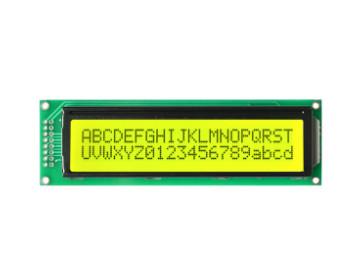 China STN Yellow Green Character LCD Display Module 116.0x37.0x13.5 Outline SPLC780D Controller Type for sale