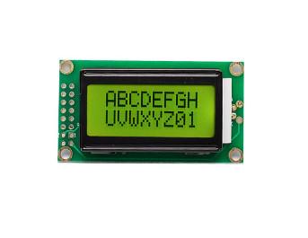 China STN Yellow Green Character LCD Module ISO9001:2008 / ROHS Certificated for sale