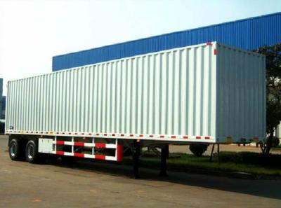 China Common mechanical Suspension  Fuwa axles Box Semi Trailer for cargo transportation for sale