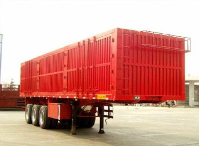 China 3mm Diamond Plate box semi trailer for cargo transportation close - ended for sale