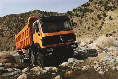 China Left Hand Driving 336HP Yellow Color BEIBEN Tipper Dump Truck For Sale for sale