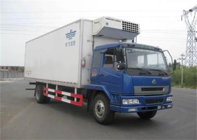 China 15 Ton Left Hand Driving White Freezing Box Van Truck for Food and Drink Transportation for sale