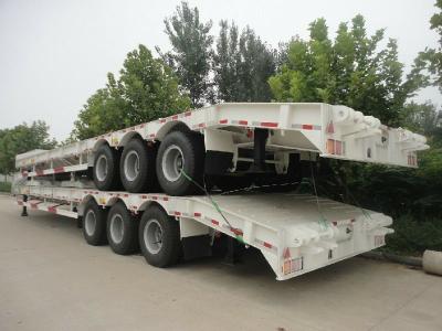 China China 2/3 árbol camión lowboy de la carga útil de 60 toneladas/bajo acuesta semi el remolque de /lowbed del remolque semi para el transporte resistente de la máquina en venta