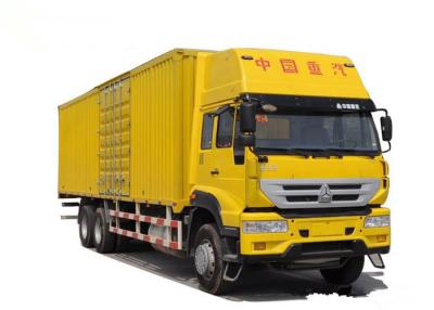 China Manual transmission 10 wheels heavy duty Box Van Truck Howo Euro 2 for sale