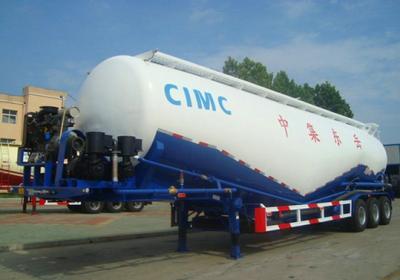 China Steel cement bulk truck / tanker semi trailer with 4 double and 2single chambers for sale