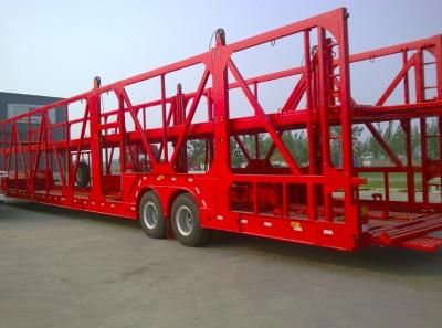 China Tri - auto het vervoeraanhangwagen van het asvoertuig/auto-carrier semi aanhangwagen Te koop