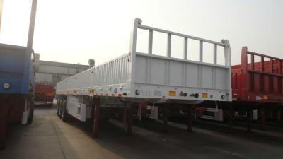 China Multipurpose 50tons / 60tons capacity 3 axle 40ft side wall semi trailer / flatbed trailer with twist lock for sale