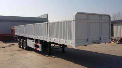 China 3 axle platform side wall open tailgate flatbed semi trailer with panel for sale for sale