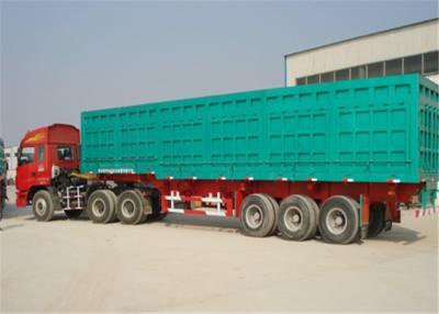 China 2 axles van strong Box Semi Trailer for grain with 18# channel steel for sale