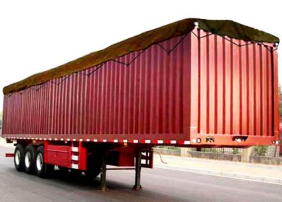 Cina Assi nuovissimi 50tons 48ft Enclosed Van Cargo Trailer (semi chiusi, stile aperto Optio del rimorchio 3 del camion della scatola della Cina di vendita calda in vendita