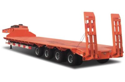 China Ranking 80Tons Heavy Machine Loader Lowbed Truck Trailer Towed Semi Trailer for sale