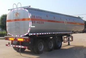 China ZW-Marken-Tri Achsen-Tanker-Anhänger-Heizöl-Behälter-halb Anhänger 45000 Liter zu verkaufen