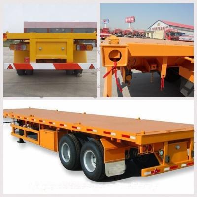 China Steel material 2 axles skeletal 20ft/40ft container chassis trailer with CCC BV ISO certification for sale