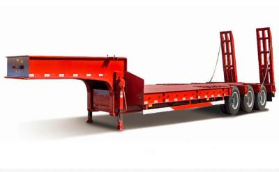 China Remolque razonable del camión de la estructura, exportación Kenia 3 de los árboles de Lowbed remolques semi, dimensiones del remolque de Lowboy modificadas para requisitos particulares en venta