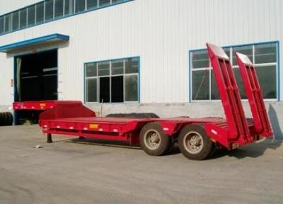 China Heavy Construction Equipment 2 Axle Lowbed Semi Trailer for Excavator Tranportation for sale