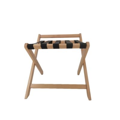 China 100% Eco-friendly Wholesale Hot Sale Household Storage Rack Hotel Solid Wood Practical Folding Luggage Rack for sale