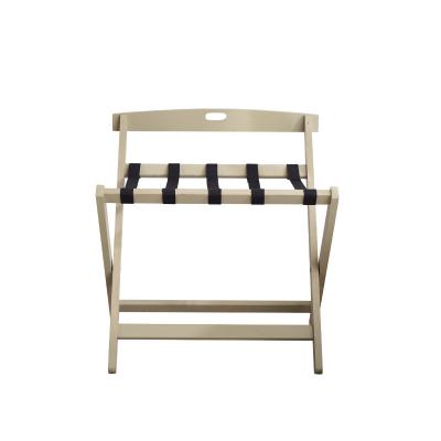 China 100% Eco-friendly Wholesale Popular Homestays Folding Storage Rack Hotel Room Solid Wood Luggage Rack for sale