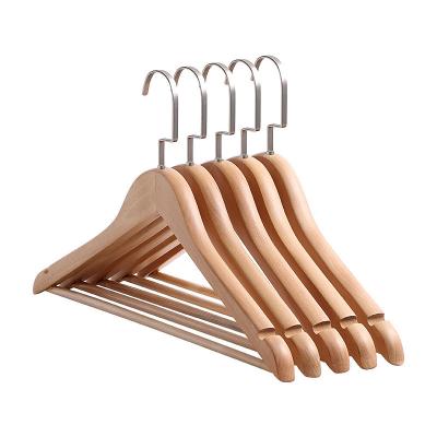 China Coat Hanger Direct Selling Hanger Clothing Store Antique Wooden Seamless Special Hanger For Hotel Storage for sale