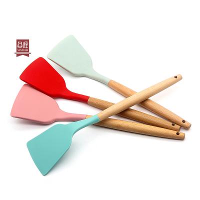 China Viable Turner Scraper Kitchen Success Amazon Silicone Cookware Viable Heat Resistant Turner Cooking Utensils Set Kitchen Accessories Instrument for sale