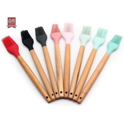 China Viable Kitchen Silicone Oil Brush Silicone Heat Resistant Pastry Basting Brush BBQ Sauce Frying Oil Cooking Baking Scrub Brush zu verkaufen