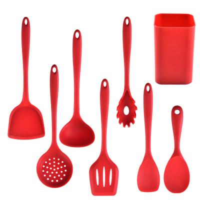 Cina Amazon Sustainable Hot Selling Sustainable Silicone Kitchen Utensil Set Camping Kitchen Gadgets Cookware Sets Kitchen Cookware Tool Kit in vendita