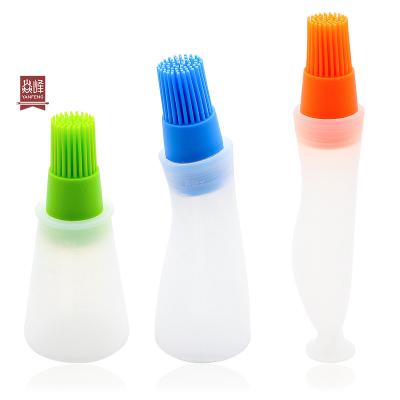 China YF Easily Cleaned Easily Cleaned Kitchen BBQ Brushes Available In 3 Styles Bakeware Machines High Temperature Resistant With Oil Bottle Silicone Oil Brush for sale