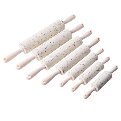 China DIY Kitchen Tool Silicone Dough Pin Rollers Kitchen Accessories Non-Stick Viable Viable Silicone Dough Roller for sale