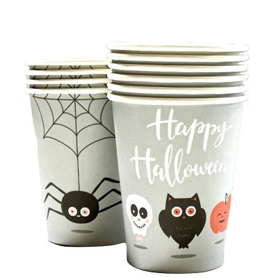 China Disposable Eco-friendly Safety Kraft Paper Cups Colorful Black Paper Cup Printing Ice Cream Printed Paper Cups for sale