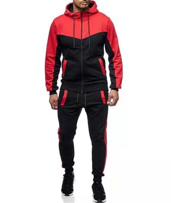 China Factory top quality breathable warm custom men's hoodie men travel suit contrast color men's sweatsuit wholesale for sale