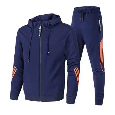 China Breathable latest design sports track set 100% polyester men sweatsuit fabric pullover sweatsuit for sale