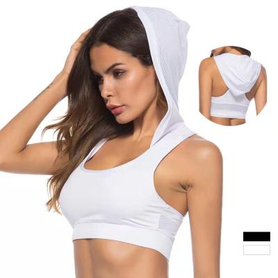 China 2021 New Women's Gym Hooded Sports Bra Breathable Sports Bra Dye Yoga Wear Sports Bra High Impact for sale