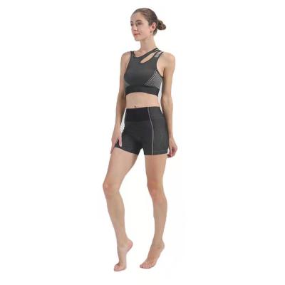 China Sports Apparel Manufacturer Breathable Gym Fitness Suit And High Waist Shorts Running Sports Bra Customized Suit for sale