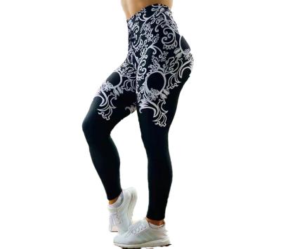 China High Waist Breathable Hip Raise Pleated Casual Gaiters Pants Shaping Panty Yoga Pants Popular Digital Printing Women 100% Nylon S-M-L-XL for sale